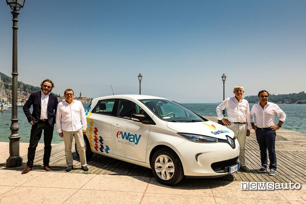 La Renault Zoe di E-Way car sharing elettrico al lago di Garda