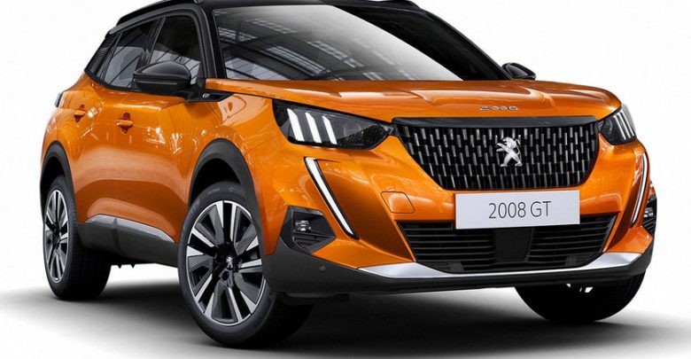 Nuova Peugeot 2008 2020 GT Line vista di profilo
