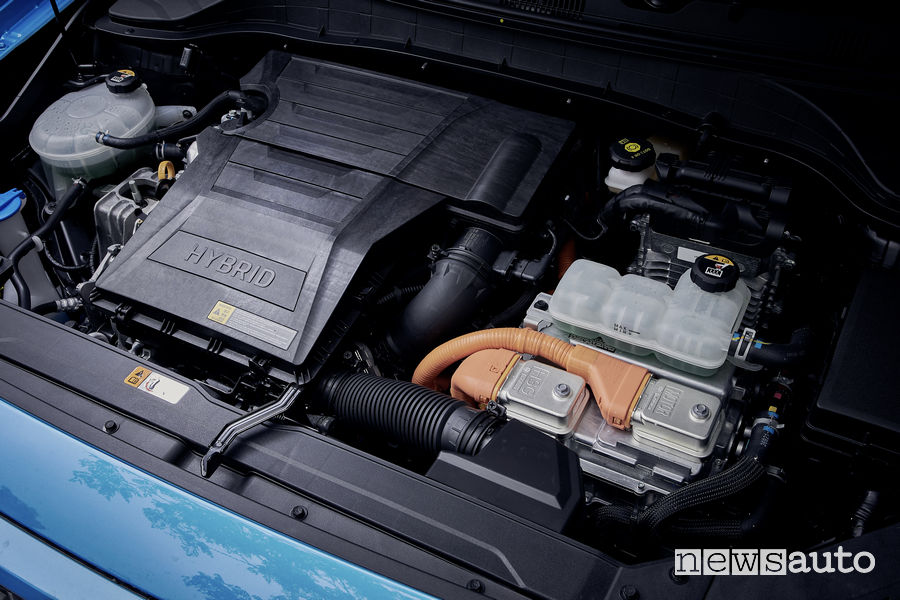 Hyundai Kona Hybrid vano motore ibrido