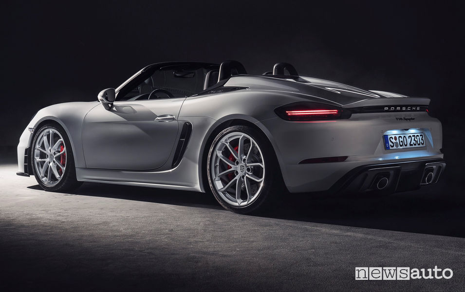 Porsche 718 Spyder vista posteriore