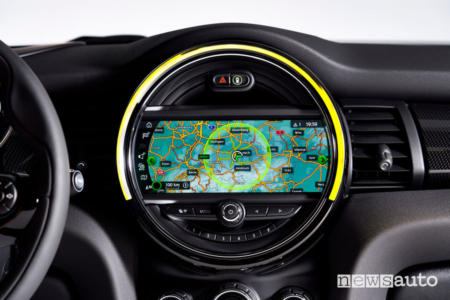 Mini Cooper elettrica navigatore su schermo da 8,8 pollici Cooper SE