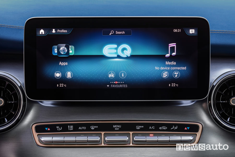 Monitor touch screen 10" Mercedes-Benz EQV