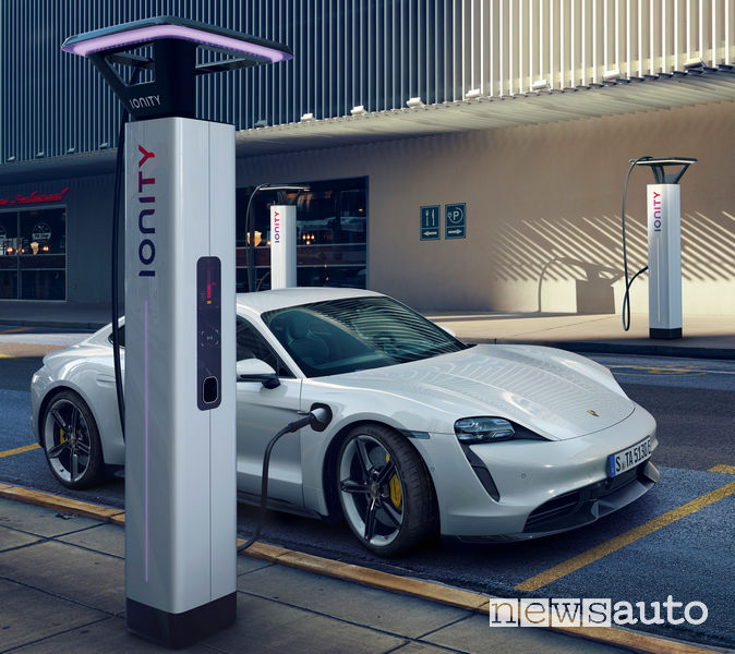 autonomia Porsche Taycan Turbo S ricarica veloce Ionity