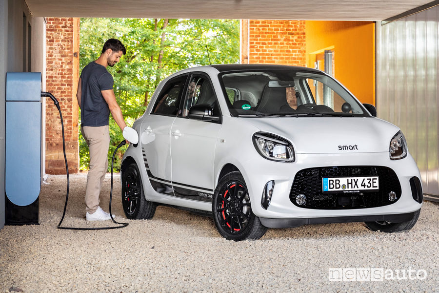 Ricarica da colonnina a casa smart EQ forfour 2020