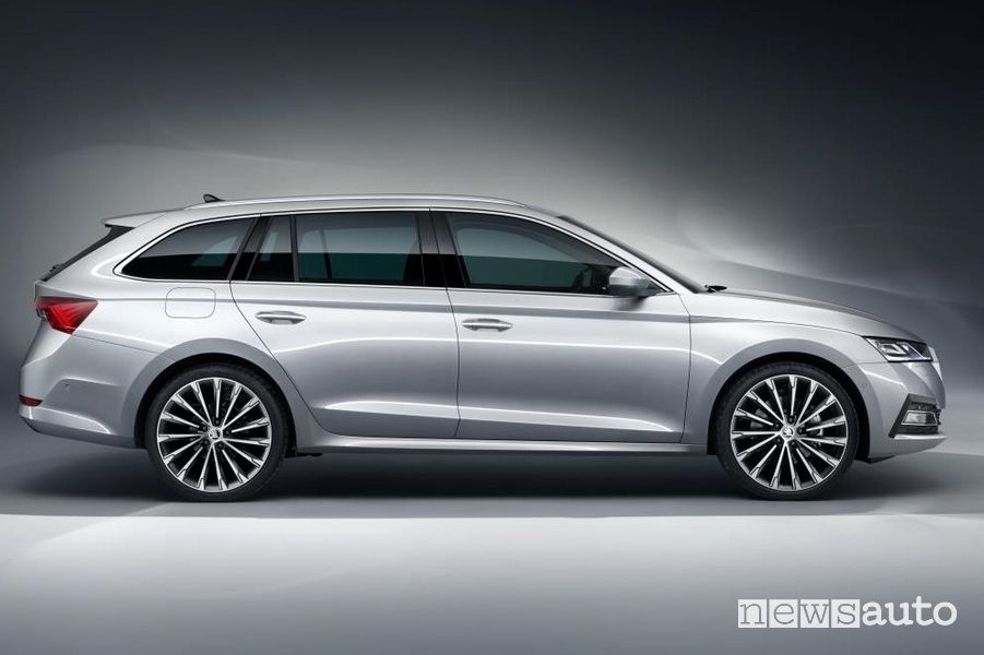 Fiancata laterale lato passeggero Škoda Octavia Wagon 2020