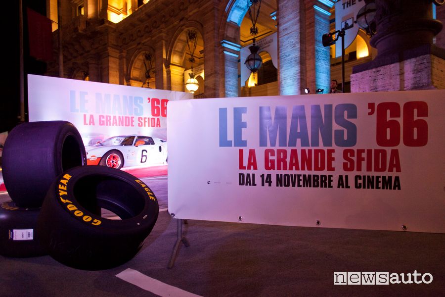 gomme Goodyear Ford GT40 film Le Mans 66 a Roma alla prima