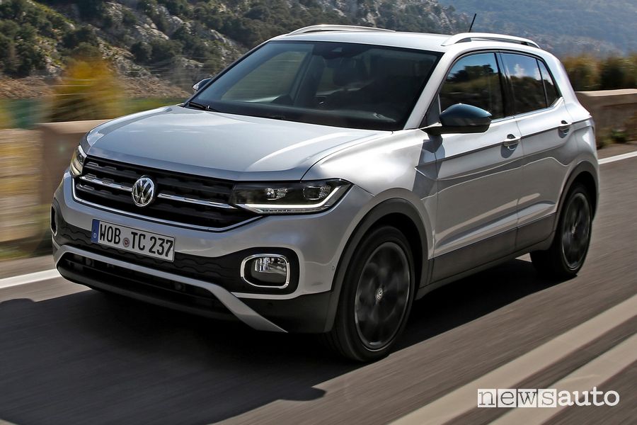 Frontale, vista anteriore Volkswagen T-Cross