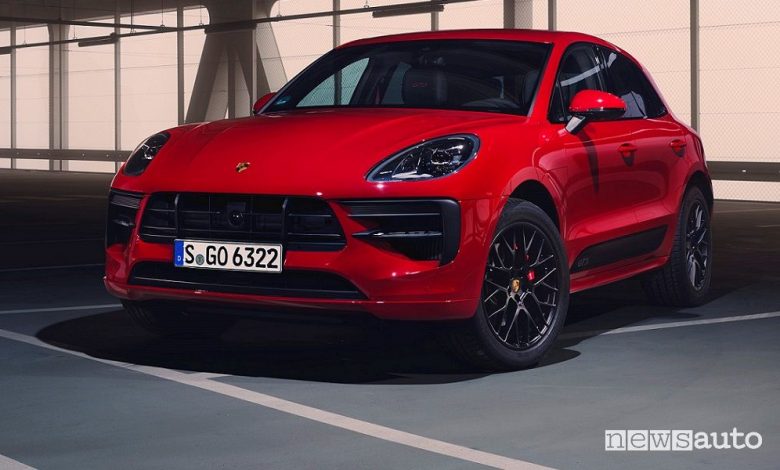 Vista anteriore Porsche Macan GTS