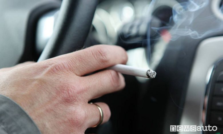 Multa sigaretta auto