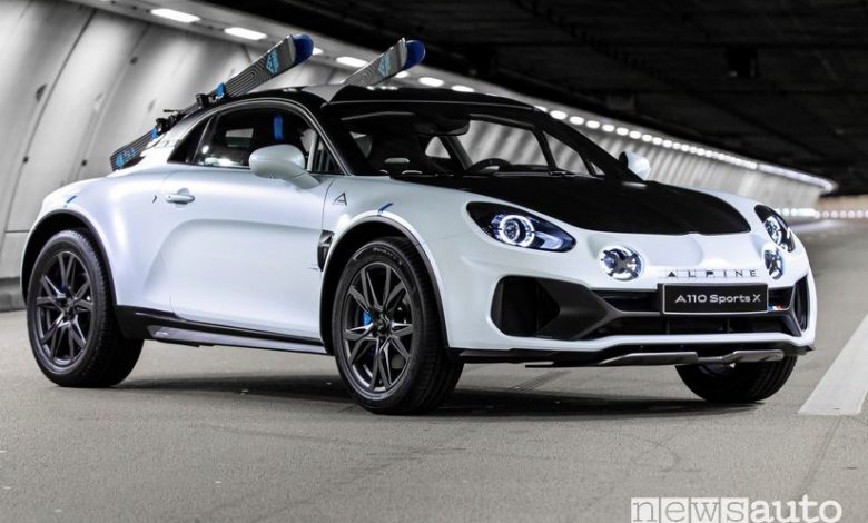 Vista laterale lato passeggero Alpine A110 SportsX