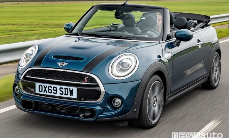 Vista frontale Mini Cabrio Cooper S Sidewalk