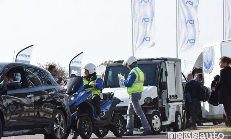 Quadricicli elettrici al Poste Motor Day di Vallelunga