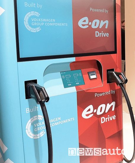stazioni di ricarica auto elettriche Volkswagen ed E.ON