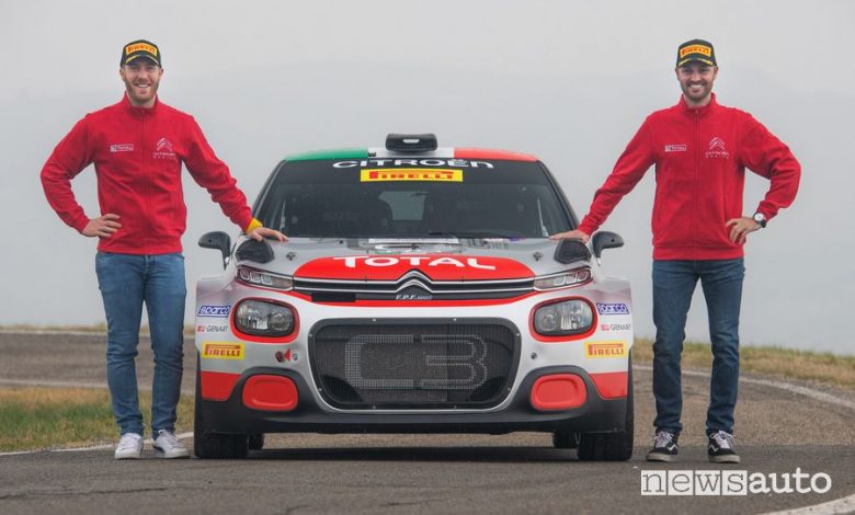 Pietro Ometto (a sx) e Andrea Crugnola (a dx) equipaggio Citroën nel CIR 2020