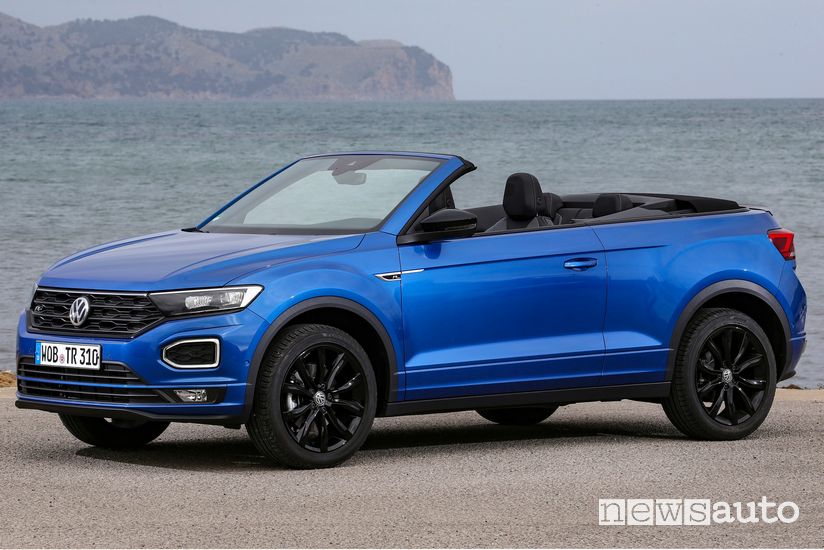 Vista di profilo Volkswagen T-Roc Cabriolet R-Line