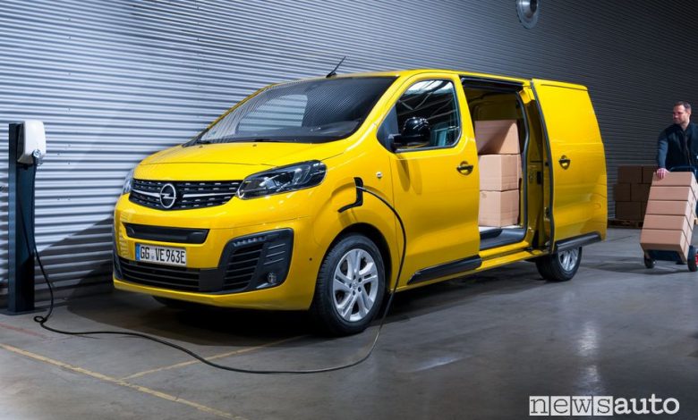 Ricarica da wallbox Opel Vivaro-e elettrico