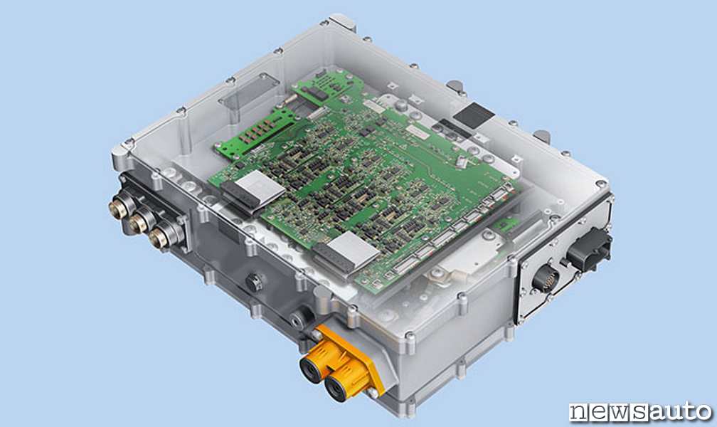 L'inverter deputato alla gestione della corrente su un motore elettrico sincrono Brushless