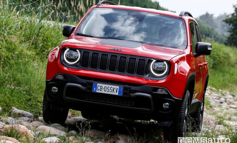 Jeep Renegade 4xe Trailhawk ibrida plug-in sullo sconnesso