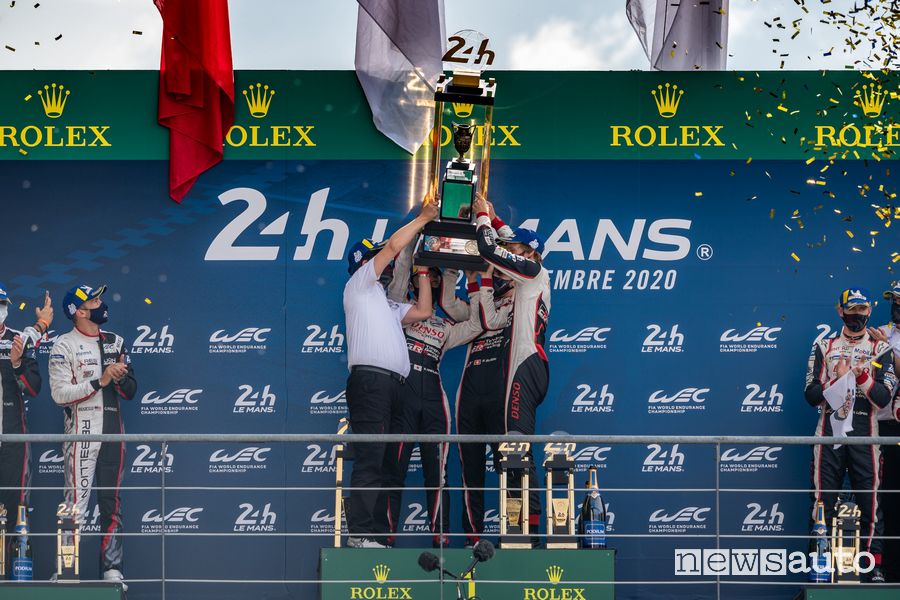 Podio finale 24 Ore di Le Mans 2020