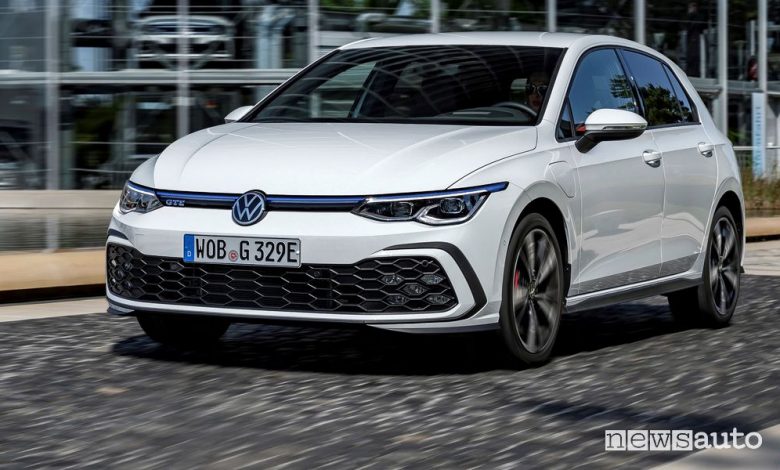 Volkswagen Golf eHybrid e GTE ibrida plug-in