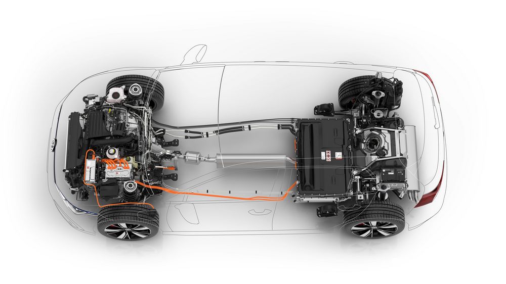 Sistema ibrido plug-in e batteria Volkswagen Golf GTE