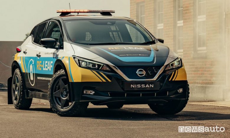 Corrente 230 volt dalla batteria dell'auto elettrica, arriva la Nissan Re-Leaf