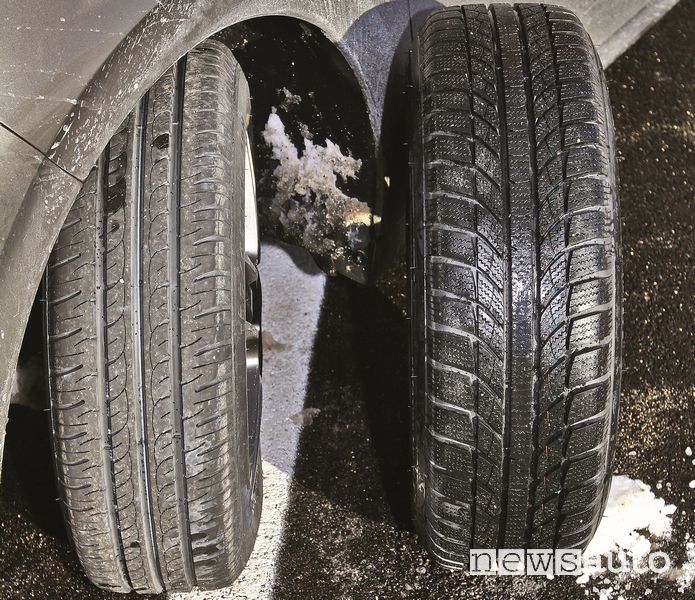 Test comparativo pneumatici estivi contro pneumatici invernali