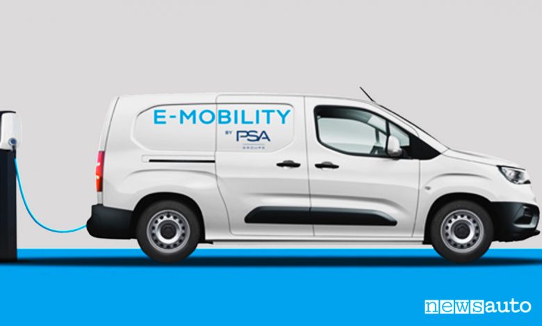 Compact van furgoni leggeri elettrici gruppo PSA