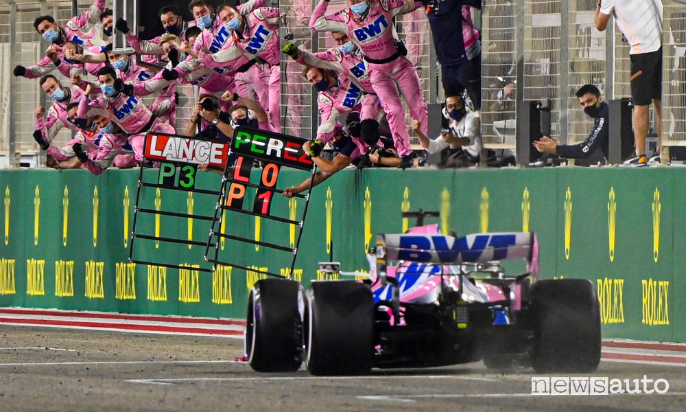F1 Gp Sakhir, trionfo per Perez con la Racing Point