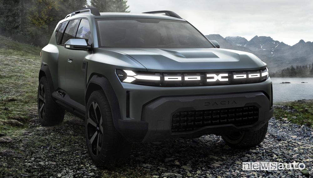 Vista di profilo Dacia Bigster Concept