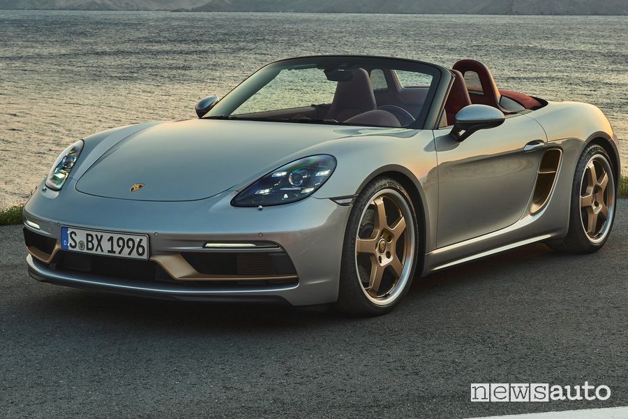 Vista di profilo Porsche 718 Boxster 25 Anni