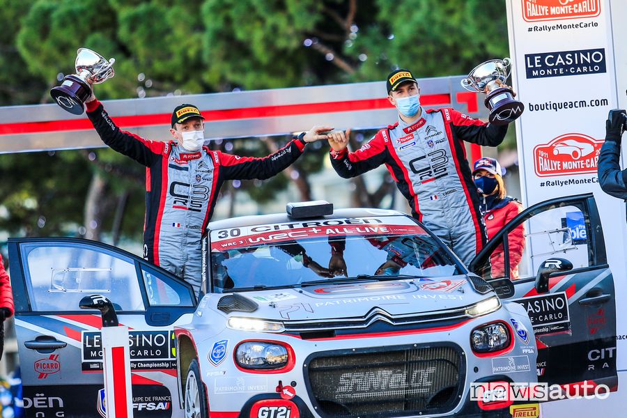 Tripletta Citroën al Rally di Montecarlo 2021 nel WRC3