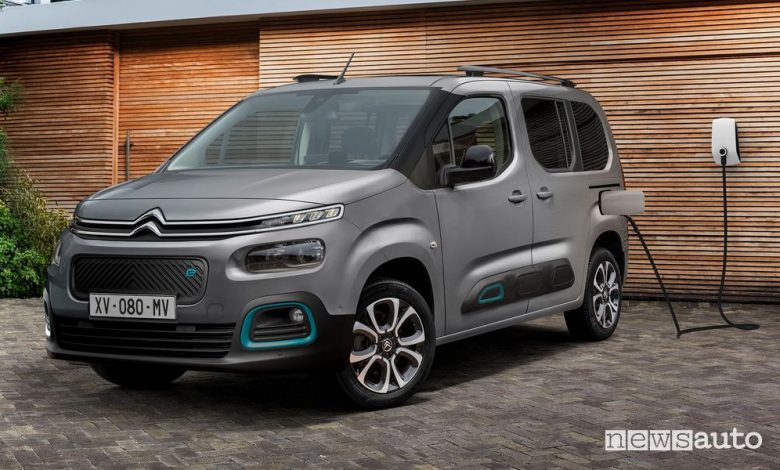 Citroën ë-Berlingo elettrico in ricarica