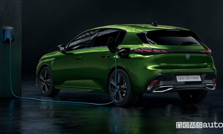 Nuova Peugeot 308 elettrica
