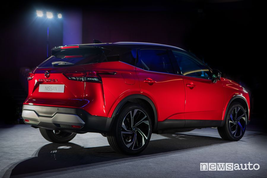 Vista posteriore nuovo Nissan Qashqai