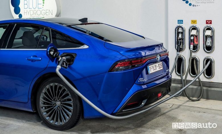 Rifornimento di idrogeno nuova Toyota Mirai
