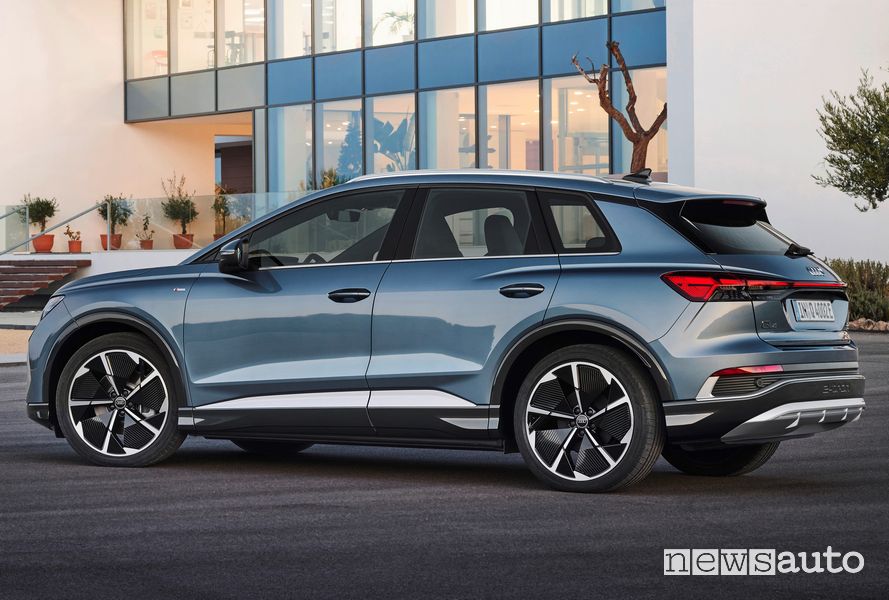 Vista posteriore Audi Q4 Sportback 50 e-tron quattro