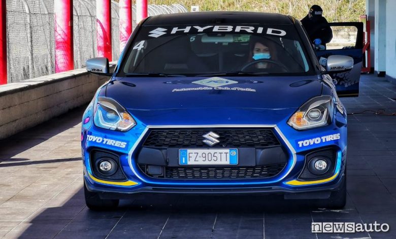Box Circuito Viterbo con Suzuki Swift Sport Hybrid al Rally Italia Talent 2021