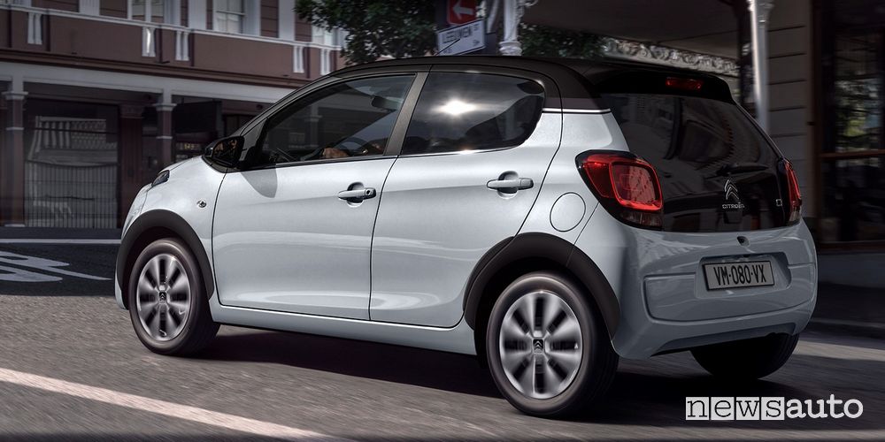 Vista posteriore Citroën C1 serie speciale Millenium