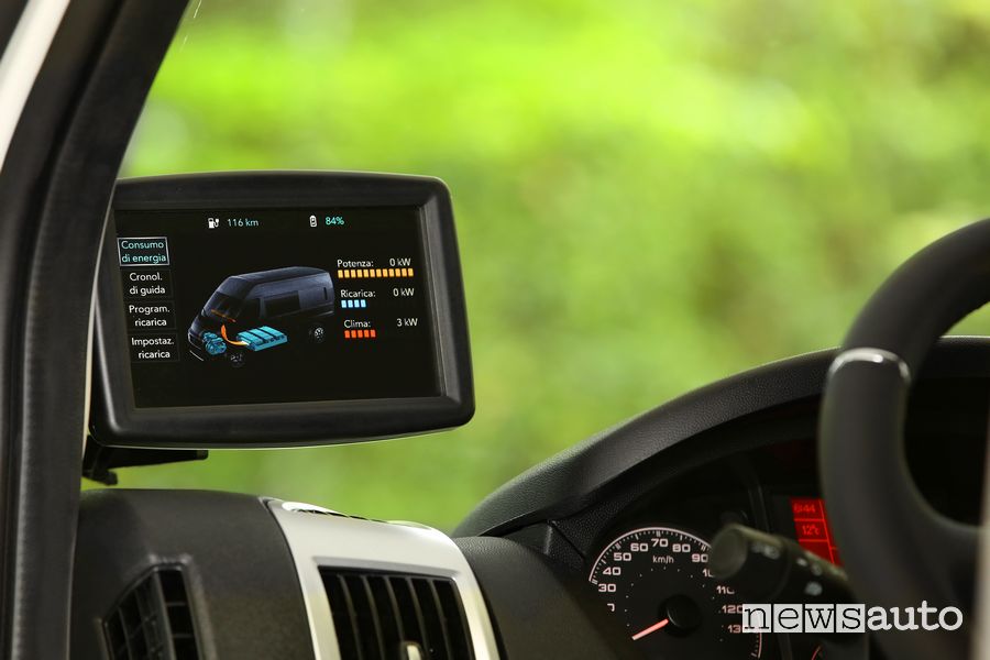 Monitor stato di carica batteria abitacolo Fiat e-Ducato elettrico