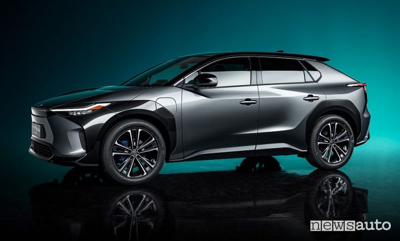 Vista laterale Toyota bZ4X Concept