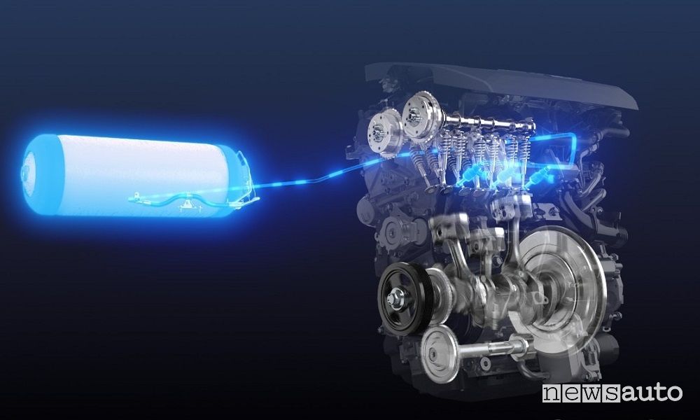 Motore 3 cilindri Toyota alimentato ad idrogeno