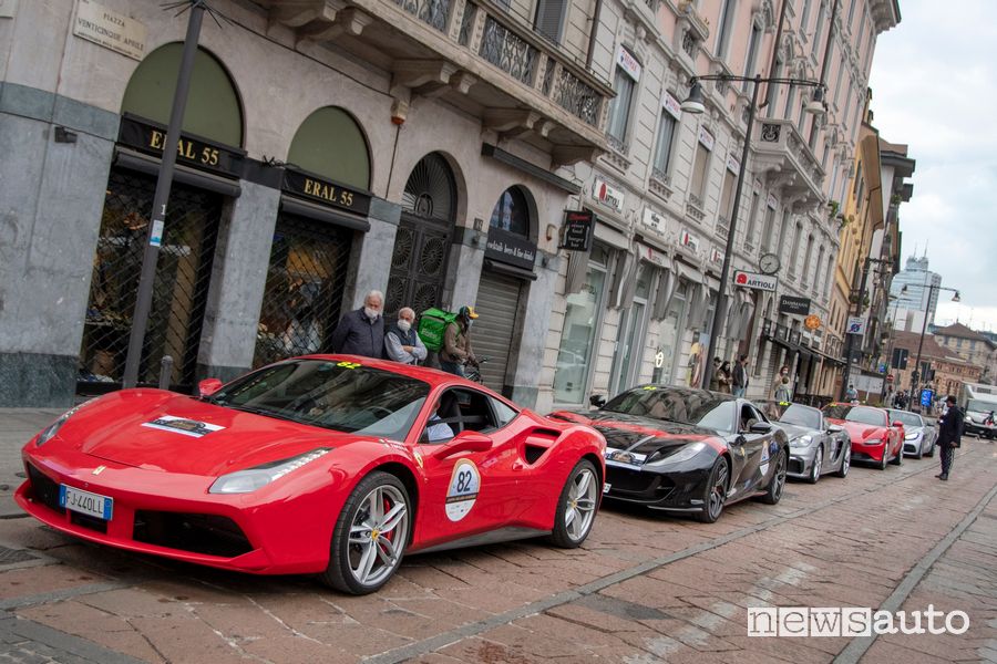 Ferrari moderne alla Coppa Milano Sanremo 2021