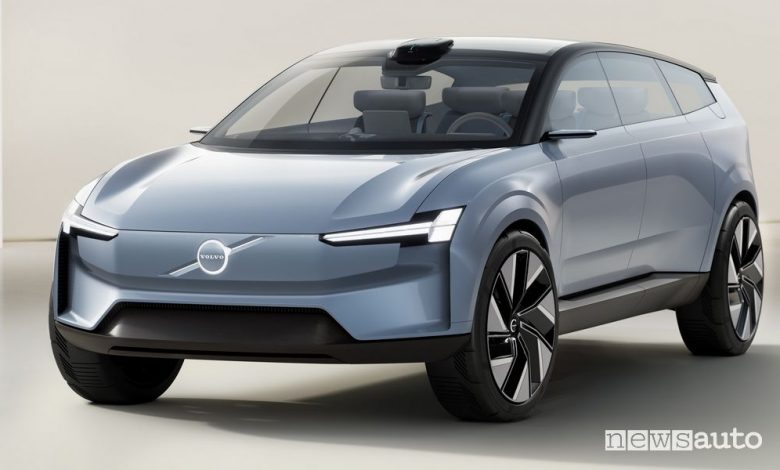 Vista di profilo Volvo Concept Recharge