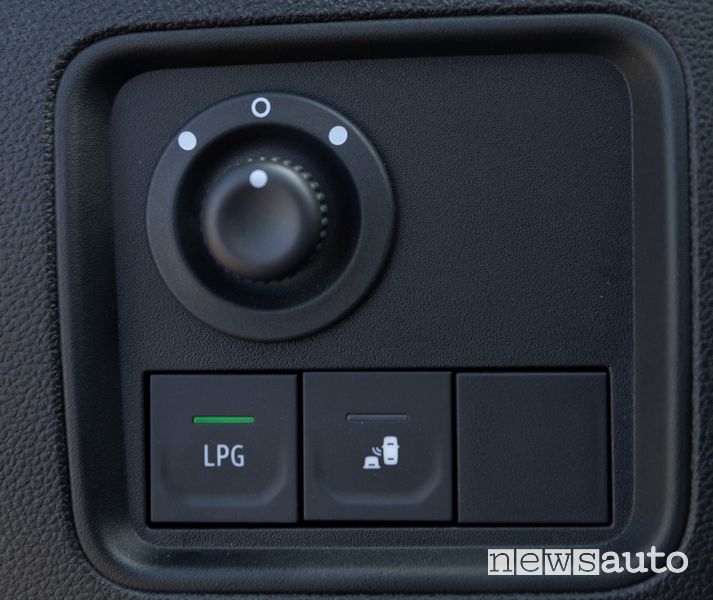 Comando GPL abitacolo nuovo Dacia Duster 4x2 GPL
