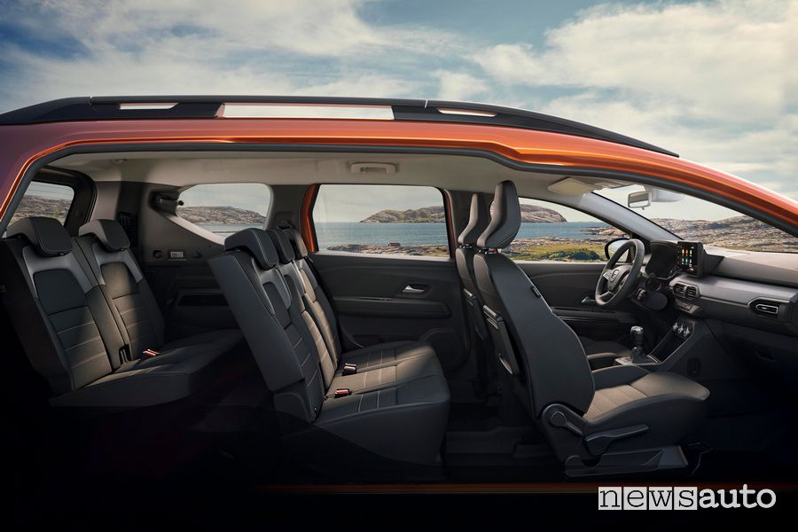 Abitacolo nuovo Dacia Jogger 7 posti