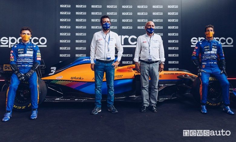 Sparco celebra 25 anno di collaborazione con McLaren nella sede di Volpiano