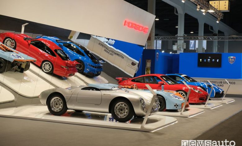 Stand Porsche Salone Auto e Moto d'Epoca 2021