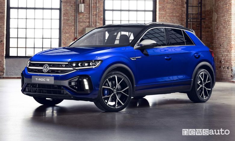 Vista di profilo Volkswagen T-Roc R