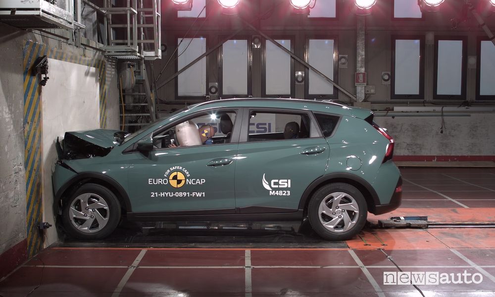 Crash test Euro NCAP Hyundai Bayon a 4 stelle